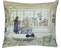 Carl larsson Kissenhülle  BlumenfensterLeinen 50 x 60 cm